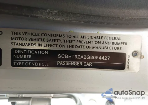 2016 Bentley Flying Spur V8 z USA, uszkodzony, nr VIN SCBET9ZA2G8054427